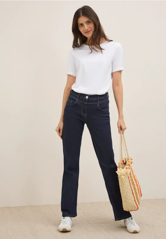 Thumbnail - Cecil Damen Bootcut Jeans in Blau, Gr: 28