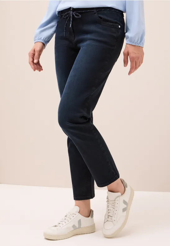 cecil Casual Fit Jeans Baumwolle-Recycled Polyester-Esasthan Blau