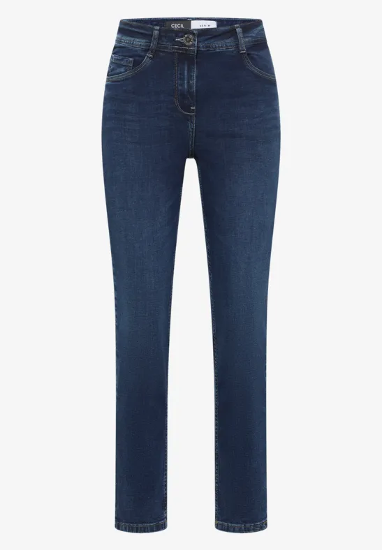 Thumbnail - Cecil Damen Jeans im Slim Fit in Blau, Gr: 31
