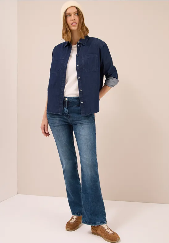 Thumbnail - Cecil Damen Bootcut Jeans in Blau, Gr: 31