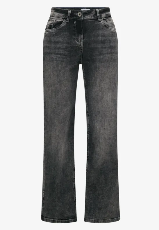 Thumbnail - Cecil Damen Wide Leg Jeans in Grau, Gr: 34