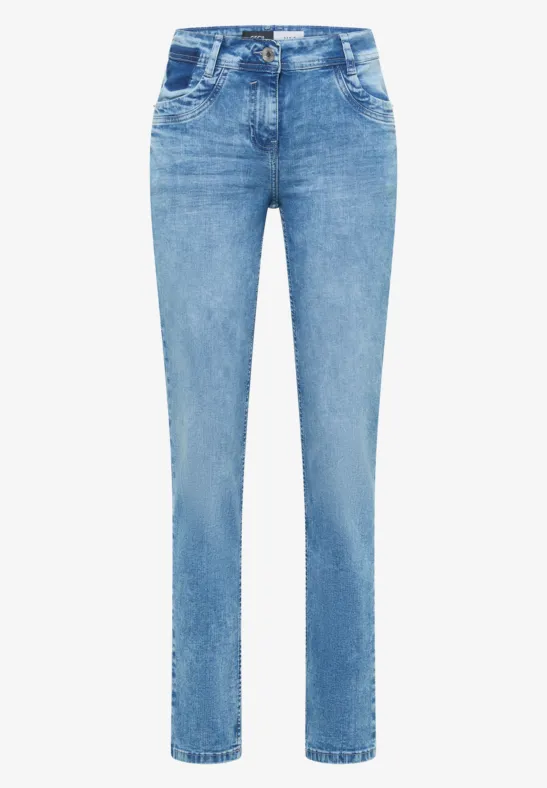 Thumbnail - Cecil Damen Slim Leg Jeans in Blau, Gr: 32