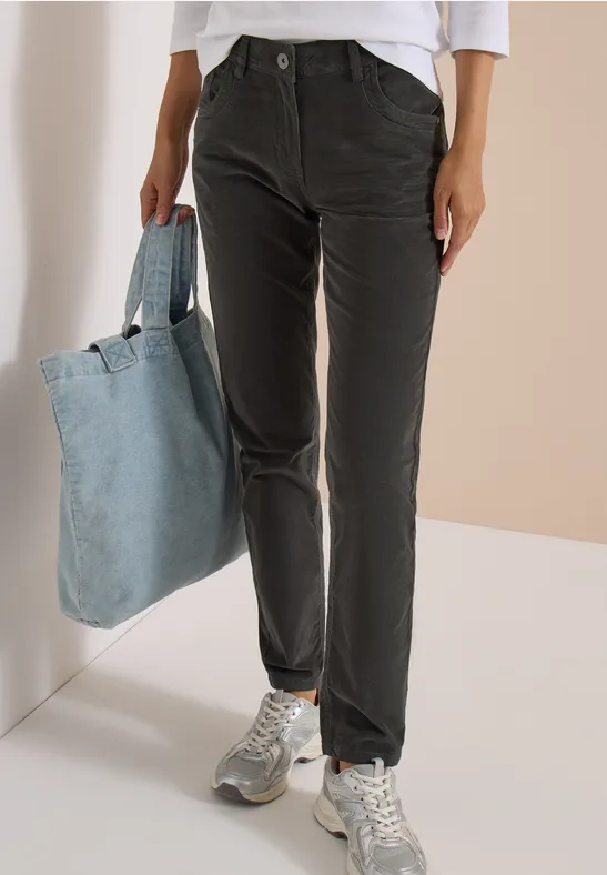 CECIL Mid Waist Slim Leg Hose im Slim Fit