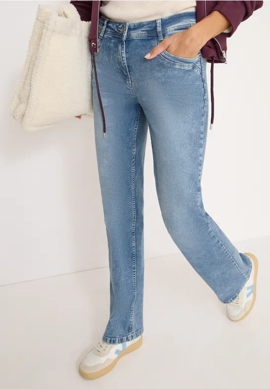Thumbnail - Cecil Damen Bootcut Jeans in Blau, Gr: 36