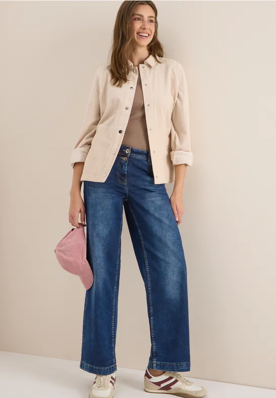 Thumbnail - Cecil Damen Wide Leg Jeans in Blau, Gr: 33