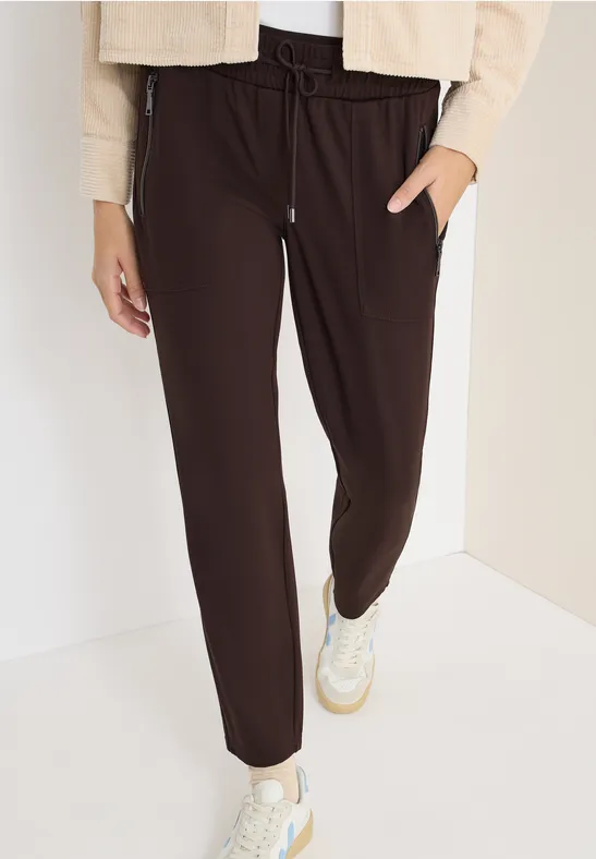 Thumbnail - Cecil Damen Casual Fit Hose in Braun, Gr: XS