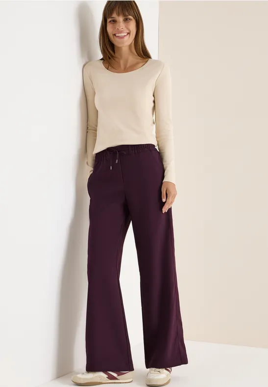 Thumbnail - Cecil Damen Wide Leg Hose in Rot, Gr: L
