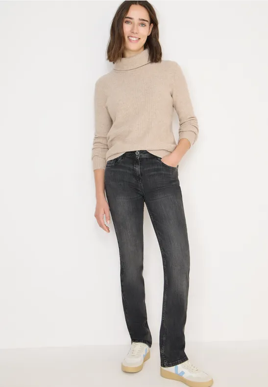Thumbnail - Cecil Damen Straight Leg Jeans in Grau, Gr: 33