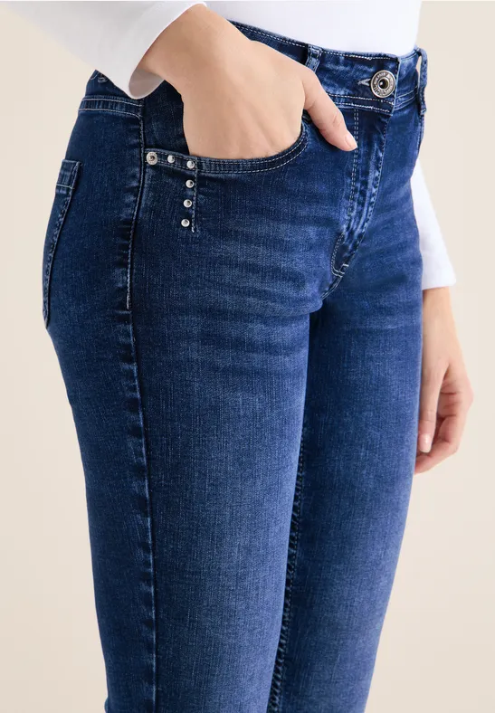 cecil Jeans Slim Leg Slim Baumwolle Blau