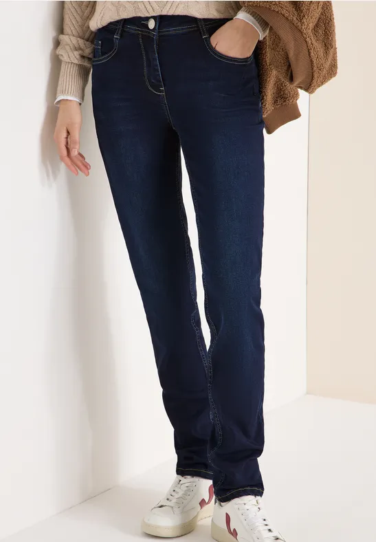 Thumbnail - Cecil Damen Slim Leg Jeans in Blau, Gr: 36