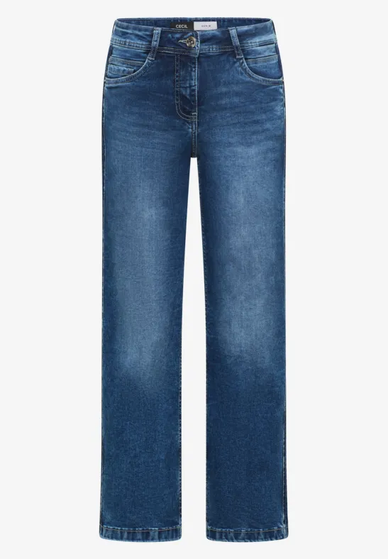 Thumbnail - Cecil Damen Wide Leg Jeans in Blau, Gr: 32
