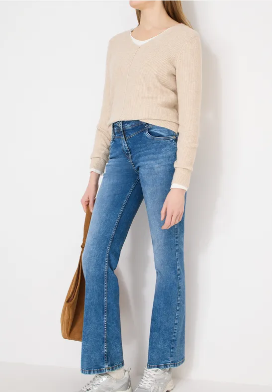 Thumbnail - Cecil Damen Bootcut Jeans in Blau, Gr: 33