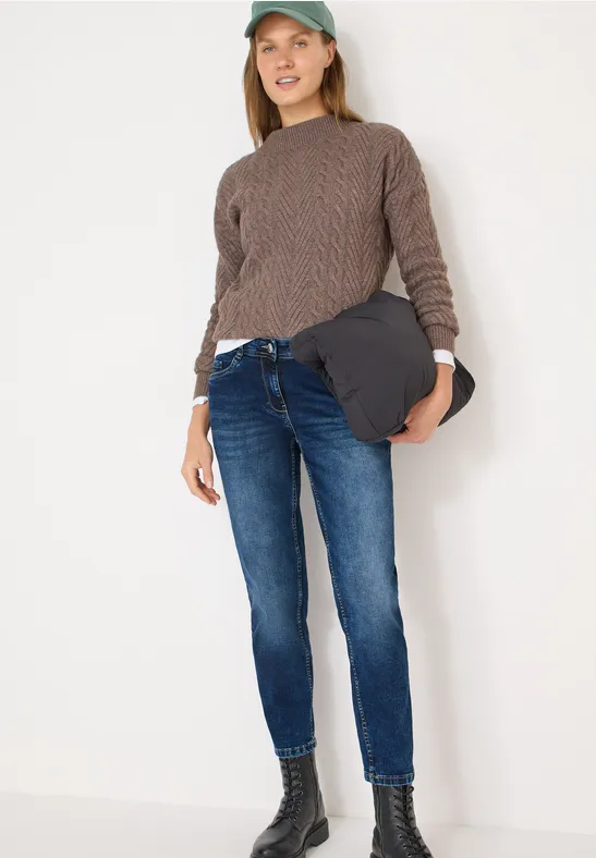 Thumbnail - Cecil Damen Slim Leg Jeans in Blau, Gr: 29