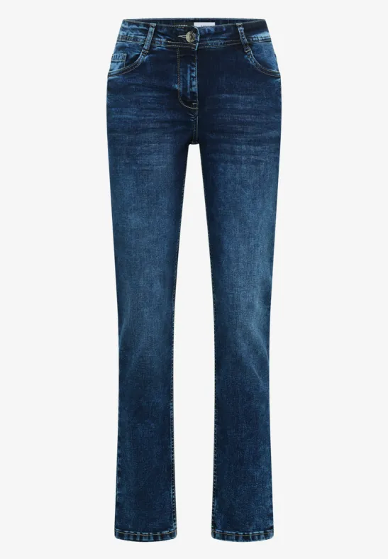 Thumbnail - Cecil Damen Slim Leg Jeans in Blau, Gr: 29