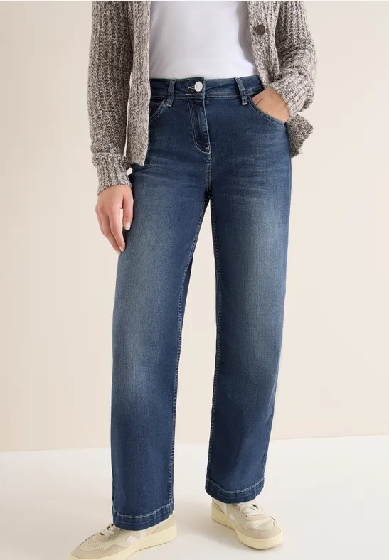 Cecil Femme Jeans Wide Legs in Bleu - Taille 32