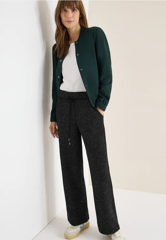 Thumbnail - Cecil Damen Wide Leg Hose in Schwarz, Gr: M