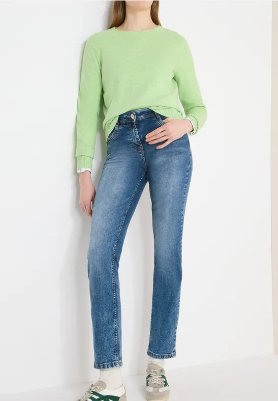 Thumbnail - Cecil Damen Straight Leg Jeans in Blau, Gr: 33