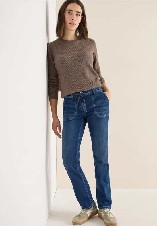 Thumbnail - Cecil Damen Straight Leg Jeans in Blau, Gr: 25