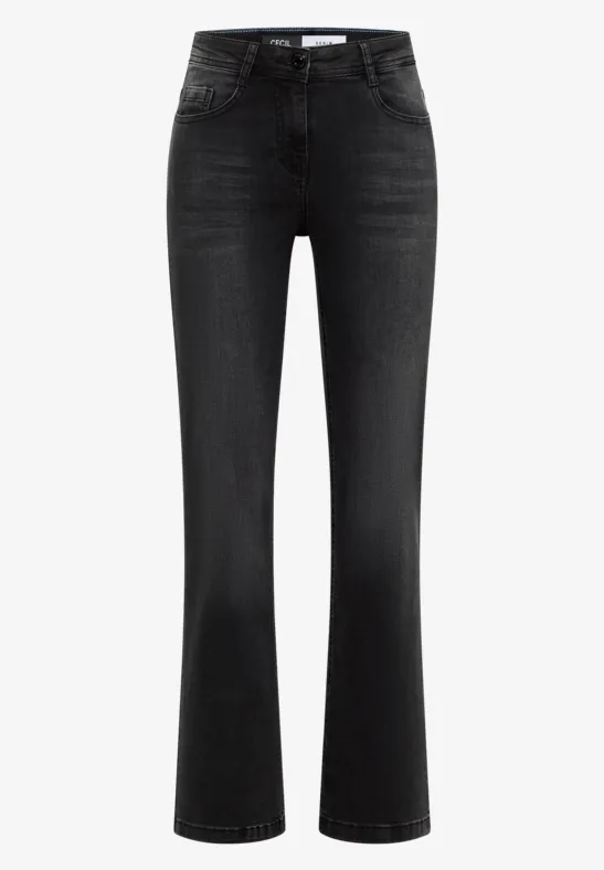 Thumbnail - Cecil Damen Bootcut Jeans in Schwarz, Gr: 32
