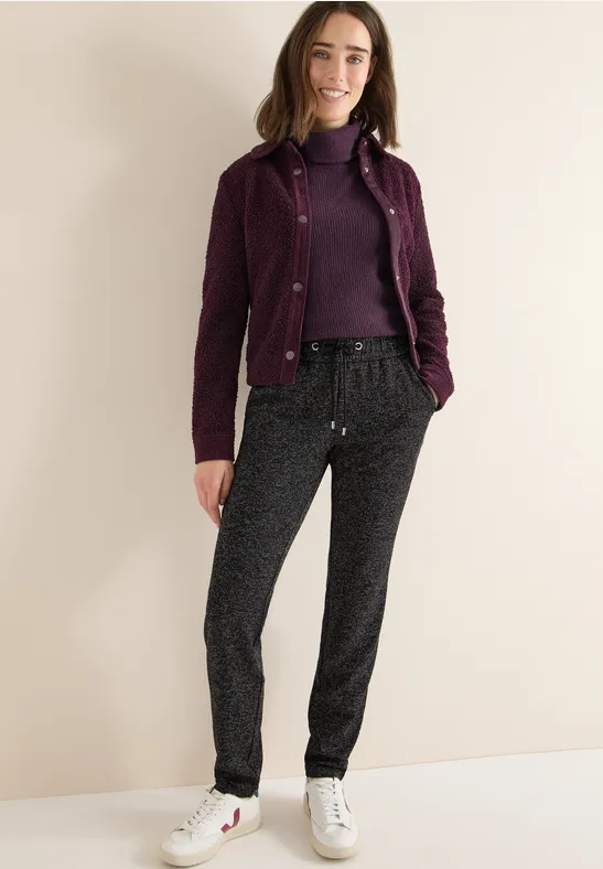 Thumbnail - Cecil Damen Joggpant im Casual Fit in Schwarz, Gr: XS