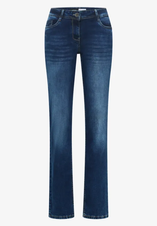 Thumbnail - Cecil Damen Slim Leg Jeans in Blau, Gr: 34