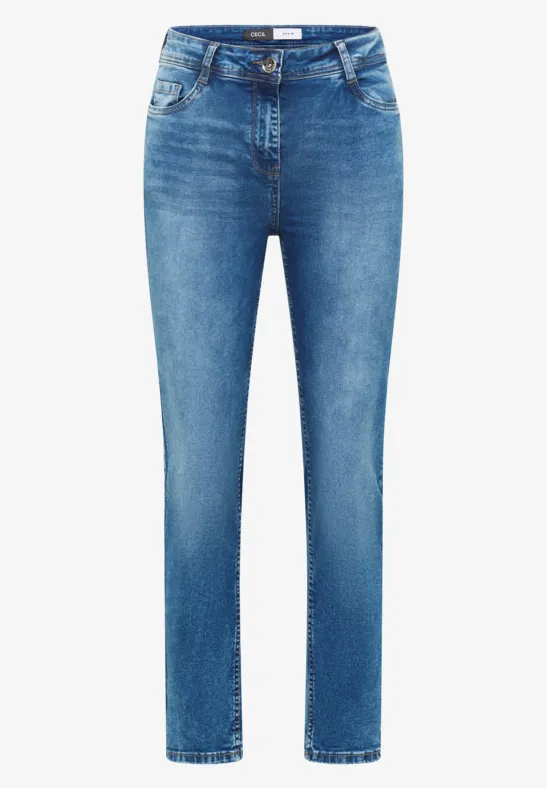 Thumbnail - Cecil Damen Slim Leg Jeans in Blau, Gr: 36