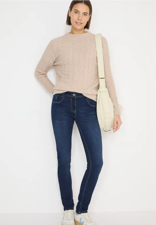 Cecil Femme Jeans Straight Legs in Bleu - Taille 38