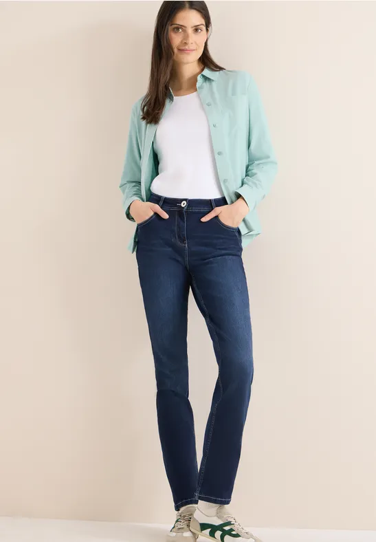 Thumbnail - Cecil Damen Straight Leg Jeans in Blau, Gr: 38
