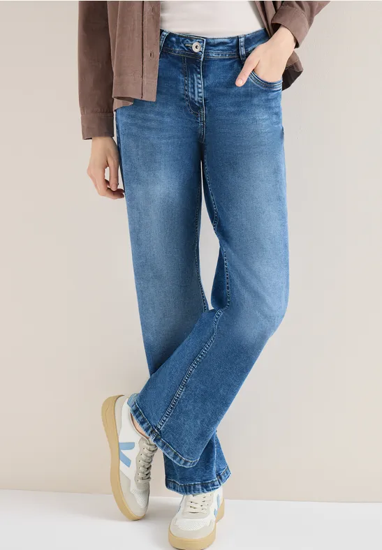 cecil Wide Leg Jeans Wide Leg Blau
