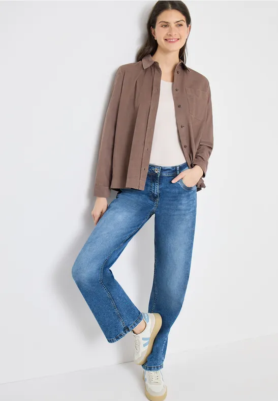 Thumbnail - Cecil Damen Wide Leg Jeans in Blau, Gr: 38