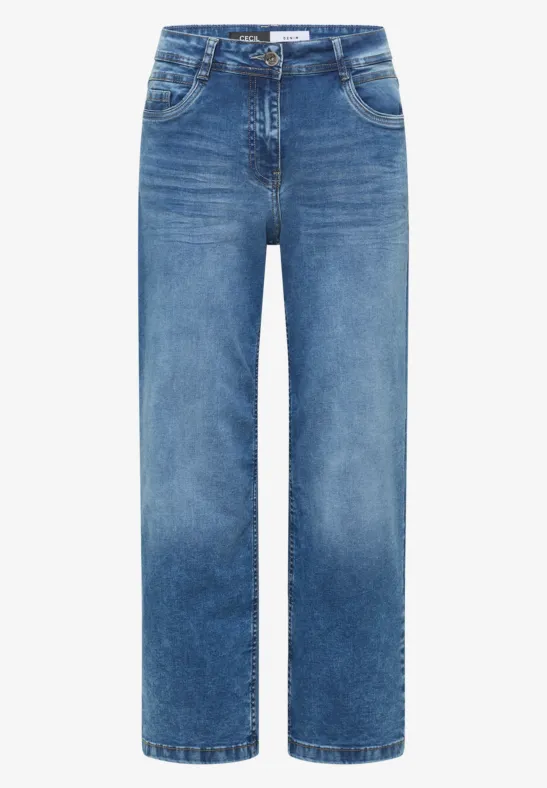 Thumbnail - Cecil Damen Wide Leg Jeans in Blau, Gr: 38