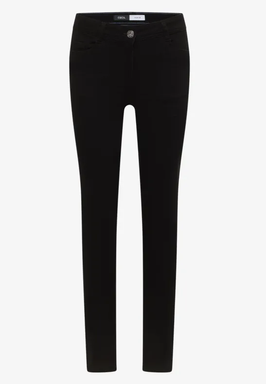 Thumbnail - Cecil Damen Jeans im Casual Fit in Schwarz, Gr: 28