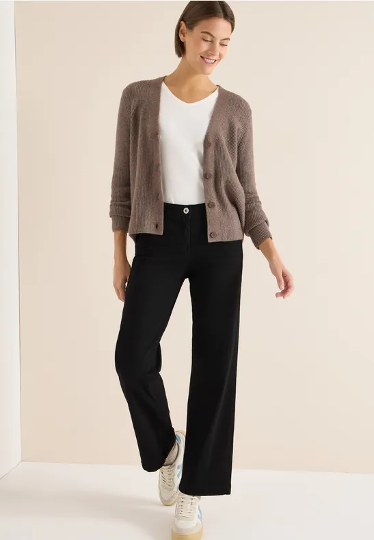 Thumbnail - Cecil Damen Wide Leg Jeans in Schwarz, Gr: 38