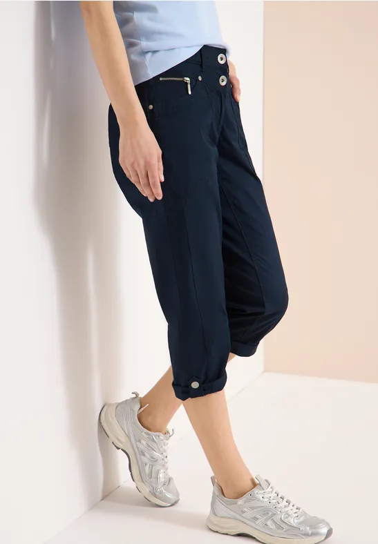 CECIL Mid Waist Casual Fit Hose mit Turn Up günstig online kaufen