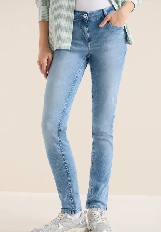 Thumbnail - Cecil Damen Slim Leg Jeans in Blau, Gr: 27