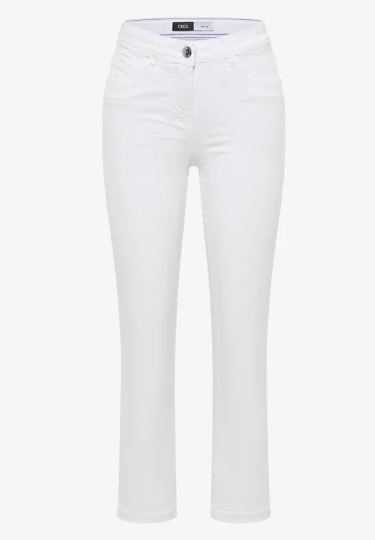 Thumbnail - Cecil Damen Straight Leg Jeans in Weiß, Gr: 28