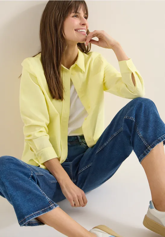 Thumbnail - Cecil Damen High Waist Wide Leg Jeans in Blau, Gr: 33