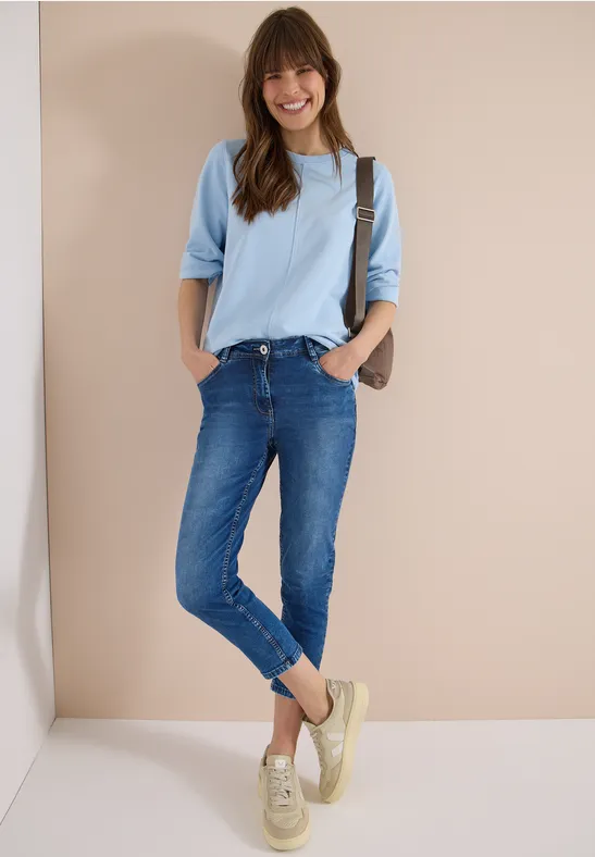 cecil Jeans 3/4 Slim Fit Baumwolle Dunkelblau