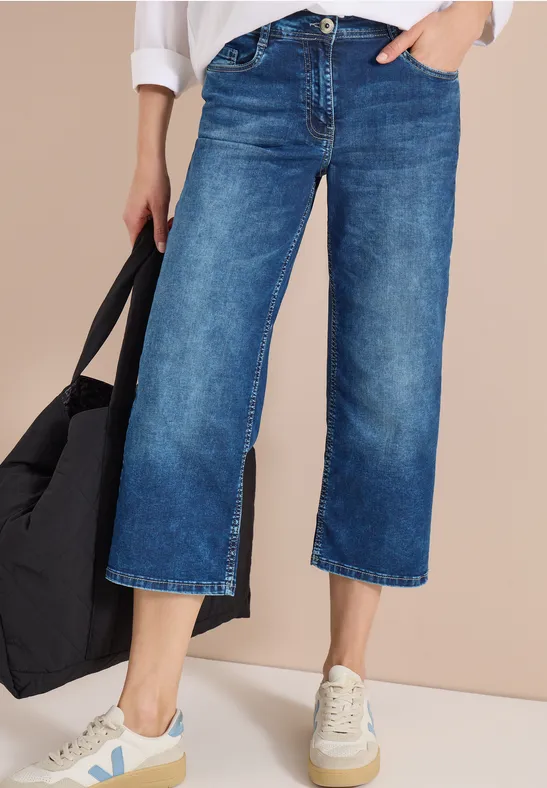3/4 Wide Leg Jeans im Loose Fit