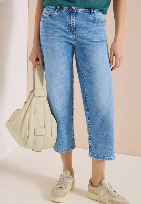 cecil Jeans 3/4 Wide Leg Blau