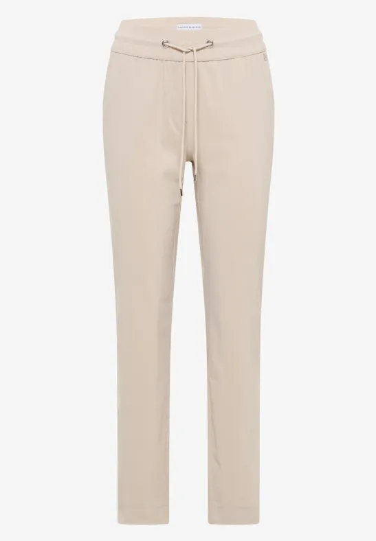 Thumbnail - Cecil Damen Leichte Hose im Casual Fit mit Stretch in Beige, Gr: M