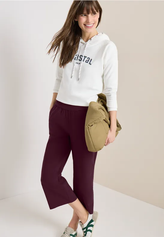 cecil High Waist Fit Hose Baumwolle-Polyester Rot