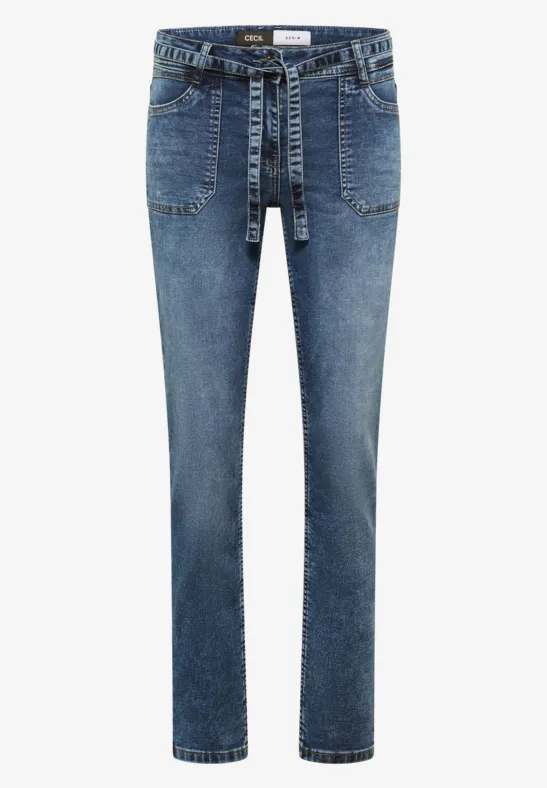 Thumbnail - Cecil Damen Slim Leg Jeans in Blau, Gr: 25