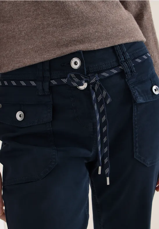 Cecil Dames Broek met smalle pijpen in Blauw, Gr: 25