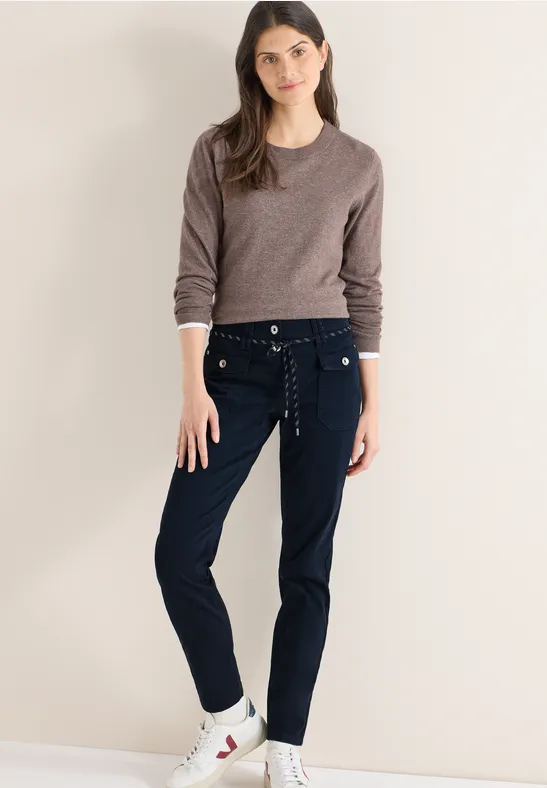 Thumbnail - Cecil Damen Slim Leg Hose in Blau, Gr: 31