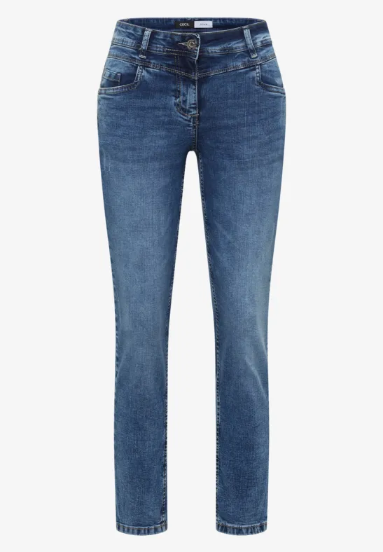 Thumbnail - Cecil Damen Straight Leg Jeans in Blau, Gr: 29