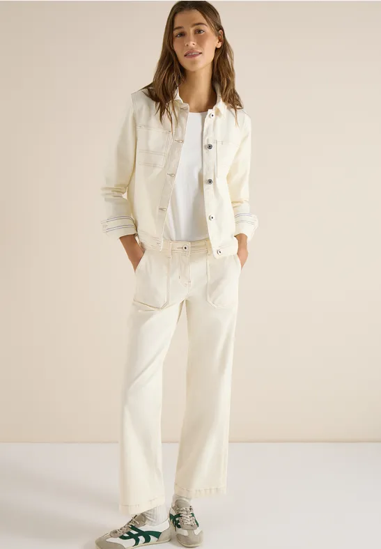 Thumbnail - Cecil Damen Patch Pocket Jeans in Beige, Gr: 33