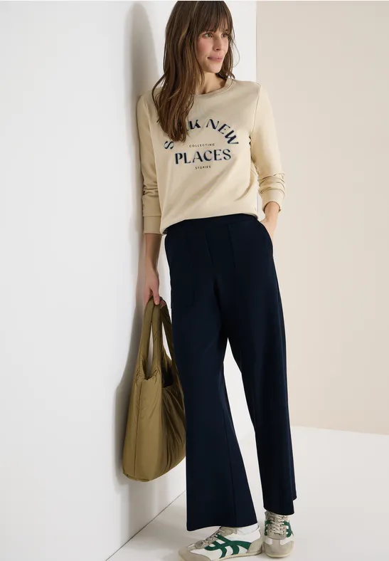 Thumbnail - Cecil Damen Wide Leg Hose in Blau, Gr: M