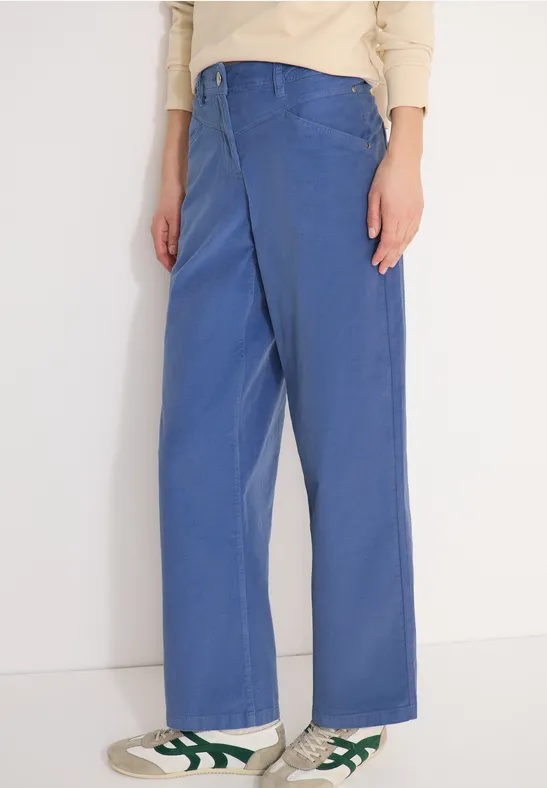 Thumbnail - Cecil Damen Wide Leg Hose in Blau, Gr: 28