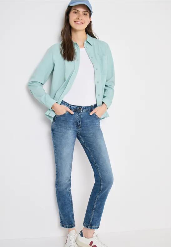Thumbnail - Cecil Damen Straight Leg Jeans in Blau, Gr: 38